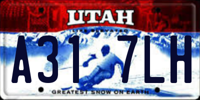 UT license plate A317LH