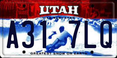 UT license plate A317LQ