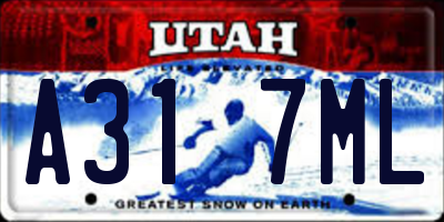 UT license plate A317ML