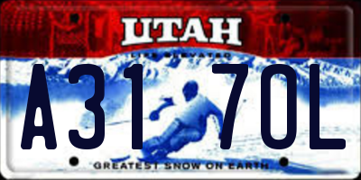 UT license plate A317OL