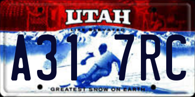 UT license plate A317RC