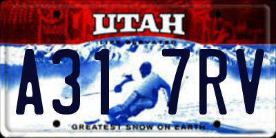 UT license plate A317RV