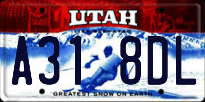 UT license plate A318DL