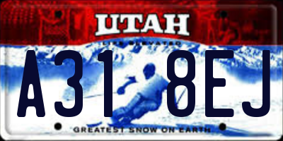 UT license plate A318EJ