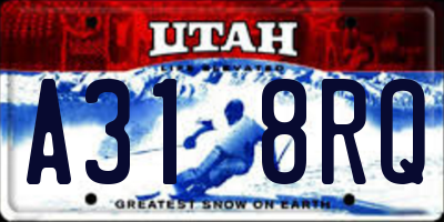 UT license plate A318RQ