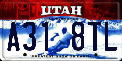 UT license plate A318TL