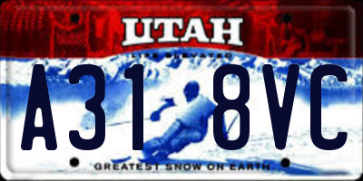 UT license plate A318VC