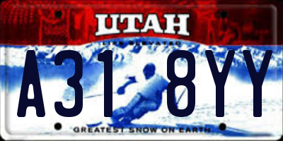 UT license plate A318YY