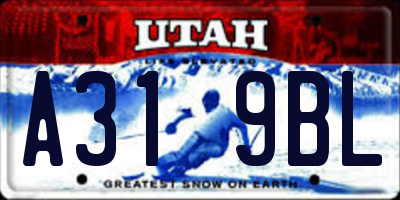 UT license plate A319BL