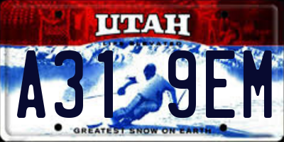 UT license plate A319EM
