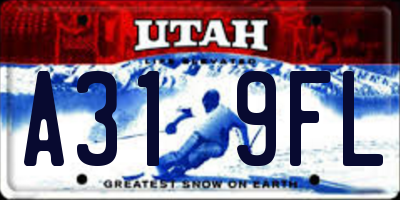 UT license plate A319FL
