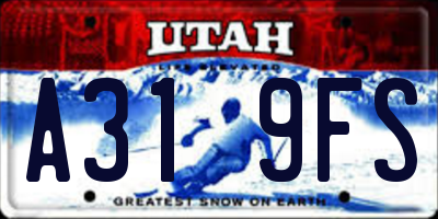 UT license plate A319FS