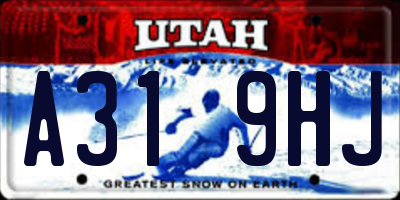 UT license plate A319HJ