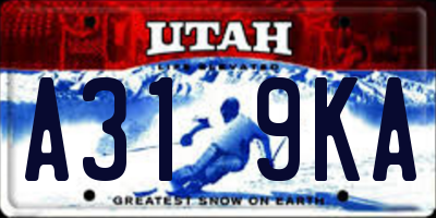 UT license plate A319KA