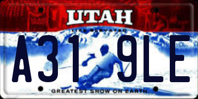 UT license plate A319LE