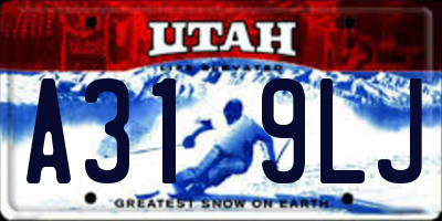 UT license plate A319LJ