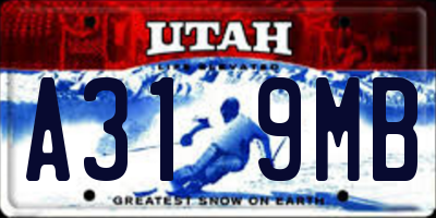 UT license plate A319MB