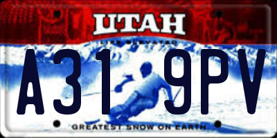 UT license plate A319PV