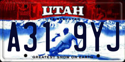 UT license plate A319YJ