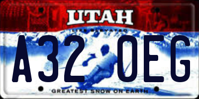UT license plate A320EG