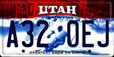UT license plate A320EJ