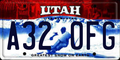 UT license plate A320FG