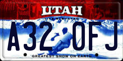 UT license plate A320FJ