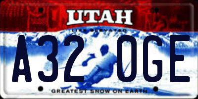 UT license plate A320GE