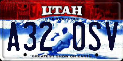 UT license plate A320SV