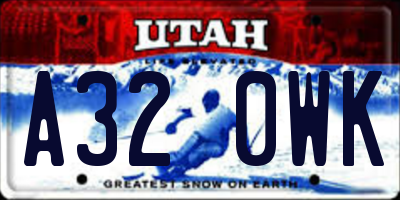 UT license plate A320WK