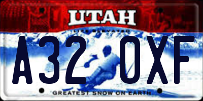 UT license plate A320XF