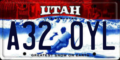 UT license plate A320YL