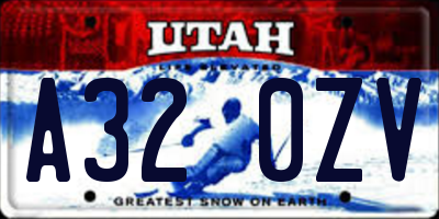 UT license plate A320ZV