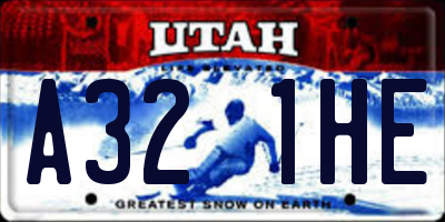 UT license plate A321HE