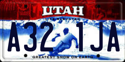 UT license plate A321JA