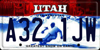 UT license plate A321JW