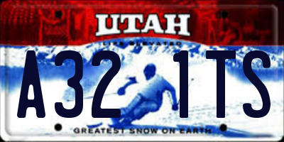 UT license plate A321TS