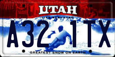 UT license plate A321TX