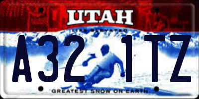 UT license plate A321TZ