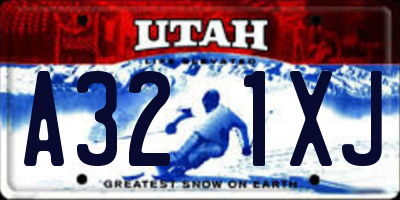 UT license plate A321XJ