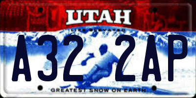 UT license plate A322AP