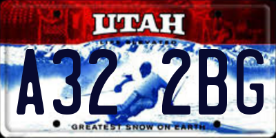 UT license plate A322BG