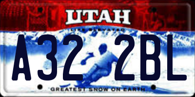 UT license plate A322BL