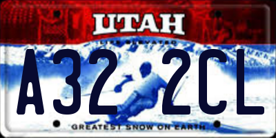 UT license plate A322CL