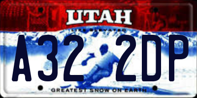 UT license plate A322DP