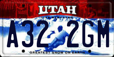 UT license plate A322GM
