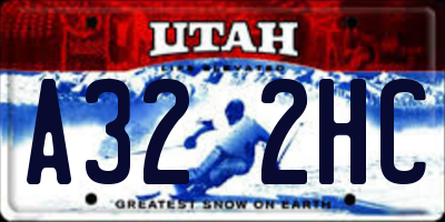 UT license plate A322HC