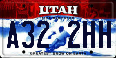 UT license plate A322HH