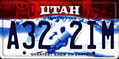 UT license plate A322IM