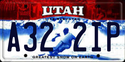 UT license plate A322IP